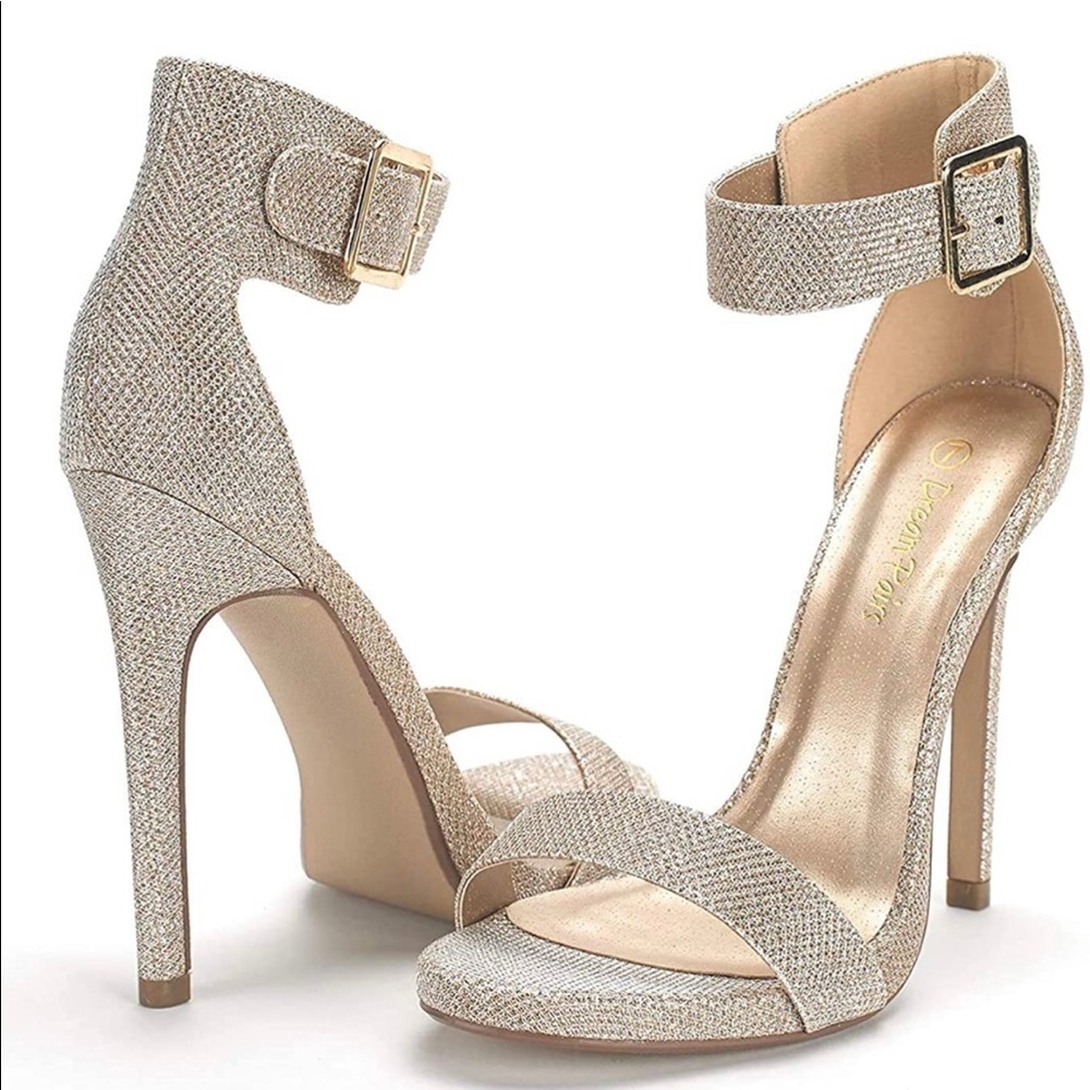Gold Ankle Pump Heels